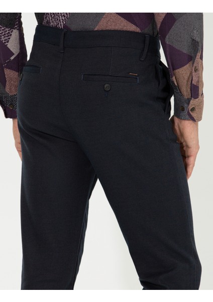 Erkek Kahverengi Slim Fit Kanvas Pantolon 50255155-VR029