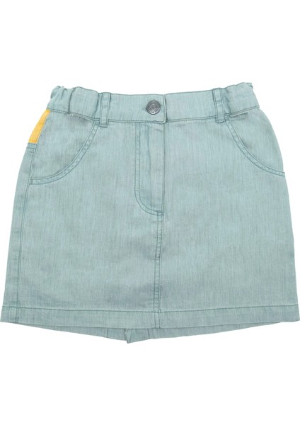 %100 Pamuk Açık Mavi Ince Denim Yazlık Kız Çocuk Etek fiyatları