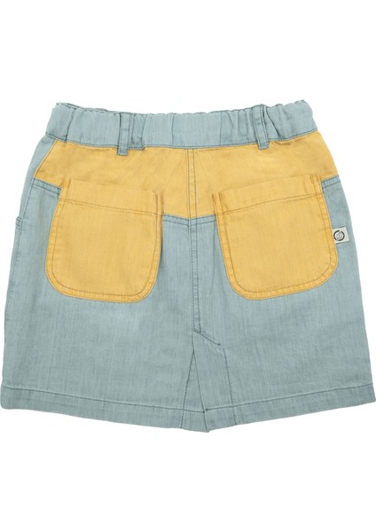 %100 Pamuk Açık Mavi Ince Denim Yazlık Kız Çocuk Etek fırsatları