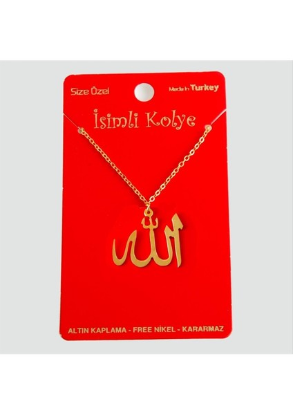 Techmrt Allah Yazılı Uçlu Kolye-Sarı modelleri