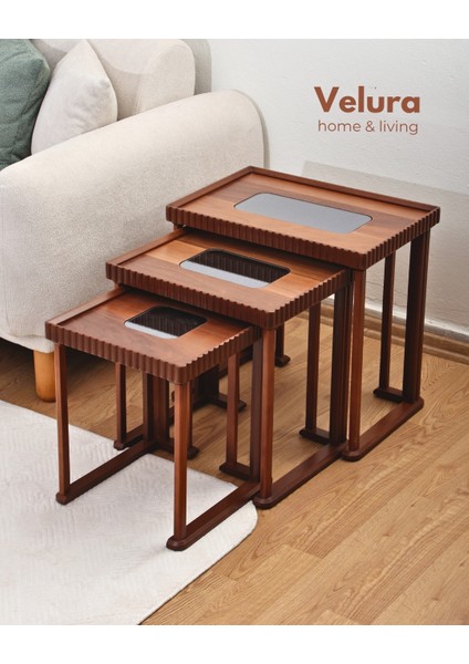 Kaptan Ceviz Zigon Sehpa