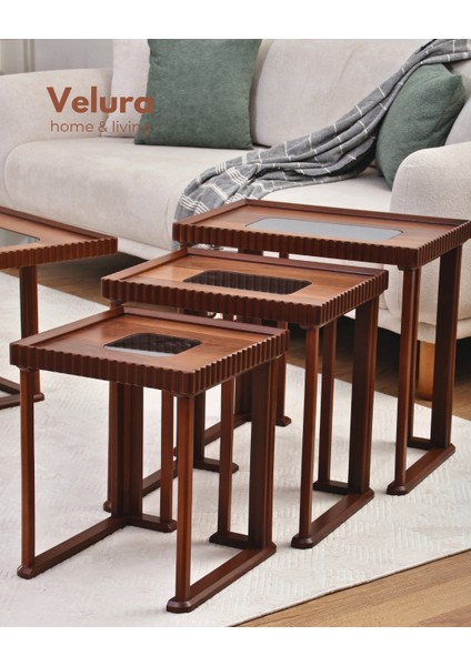 Kaptan Ceviz Zigon Sehpa