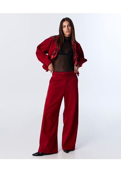 Kuşaklı Wıde Leg Fit Pantolon TW6250003175034