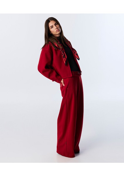 Kuşaklı Wıde Leg Fit Pantolon TW6250003175034 fiyatları