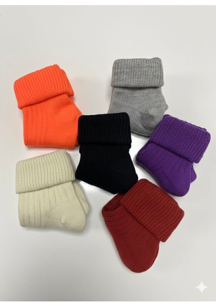 6 Çift Kışlık Kalın Yünlü Kıvrık Kadın Soket Çorap Set modelleri