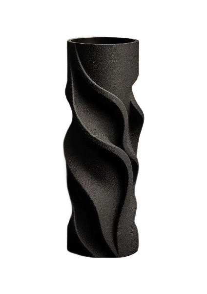 3D Baskı Siyah Dekoratif Vazo – 15 cm modelleri