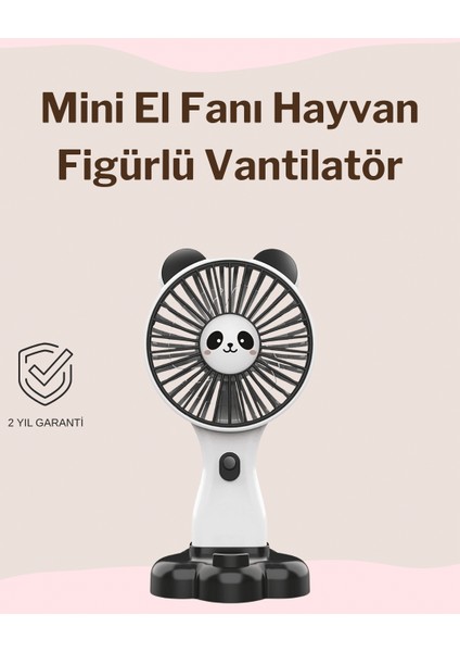 Techmrt Mini Fan Hayvan Figürlü – Şarj Edilebilir Taşınabilir El Vlatörü