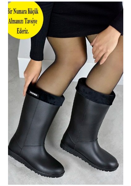 Kadın Su Geçirmez Kaydırmaz Yağmur Çizmesi