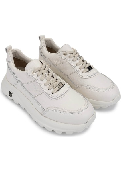 Erkek Hakiki Deri Beyaz Sneakers & Spor Ayakkabı 298 3160-30219 Erk Ayk SK25-26 Kırık Beyaz fiyatları