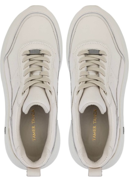 Erkek Hakiki Deri Beyaz Sneakers & Spor Ayakkabı 298 3160-30219 Erk Ayk SK25-26 Kırık Beyaz indirimleri