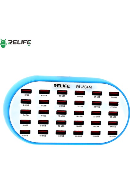 Relıfe RL-304M | 160W Yüksek Güç 30 Port Akıllı Endüstriyel Şarj Istasyonu (Telefon/tablet) fiyatları