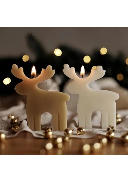 Ren Geyiği Yılbaşı Christmas Silikon Mum Kalıbı