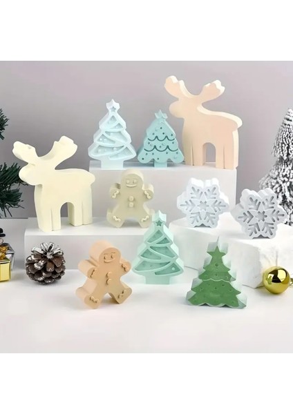 Ren Geyiği Yılbaşı Christmas Silikon Mum Kalıbı