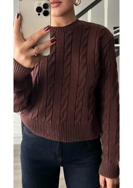 Mürdüm Saç Örgü Kazak fırsatları