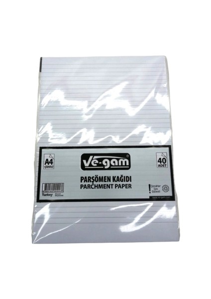 A4 40 Parça Çizgili Parşömen Kağıdı (5148)