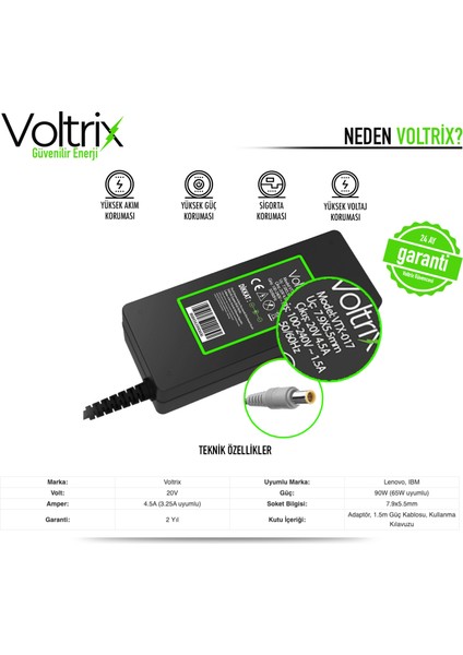 Lenovo Thinkpad 92P1153, 92P1211 Uyumlu Adaptör, Şarj Aleti - Cihazı (90W) fiyatları