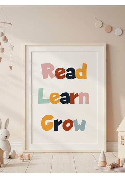 Read Learn Grow Dijital Baskı Poster V3 (Çerçevesiz)