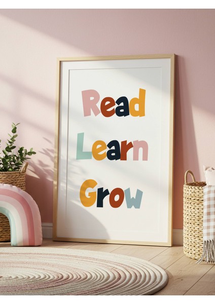 Read Learn Grow Dijital Baskı Poster V3 (Çerçevesiz) fiyatları