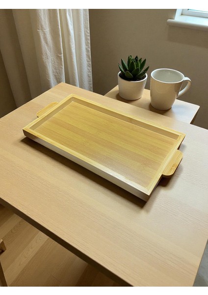 Doğal Bambu Servis Tepsisi – Dikdörtgen Ahşap Sunum ve Kahvaltı Tepsisi | Dayanıklı & Şık Mutfak Aksesuarı
