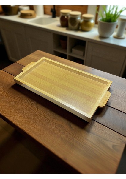 Doğal Bambu Servis Tepsisi – Dikdörtgen Ahşap Sunum ve Kahvaltı Tepsisi | Dayanıklı & Şık Mutfak Aksesuarı modelleri