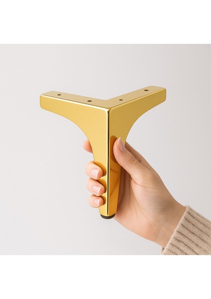 Mobilya Ayağı Dayanıklı Ayak Modern Tasarım Koltuk Sehpa Tv Ünitesi 17 cm Gold Altın Metal fiyatları