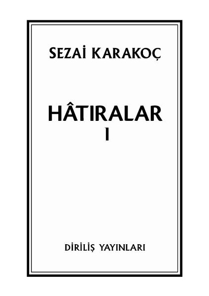 Hatıralar I
