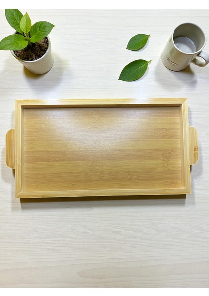 Doğal Bambu Servis Tepsisi – Dikdörtgen Ahşap Sunum ve Kahvaltı Tepsisi | Dayanıklı & Şık Mutfak Aksesuarı
