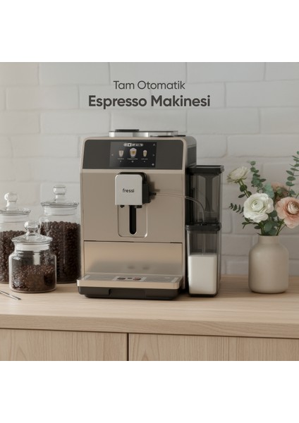 Dijital Ekranlı Tam Otomatik Espresso Kahve Makinesi 24 Sıcak ve Soğuk Içecek EM-1592 Coffero