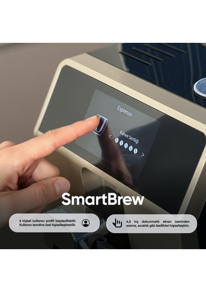 Dijital Ekranlı Tam Otomatik Espresso Kahve Makinesi 24 Sıcak ve Soğuk Içecek EM-1592 Coffero modelleri