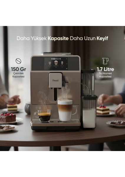 Dijital Ekranlı Tam Otomatik Espresso Kahve Makinesi 24 Sıcak ve Soğuk Içecek EM-1592 Coffero fırsatları