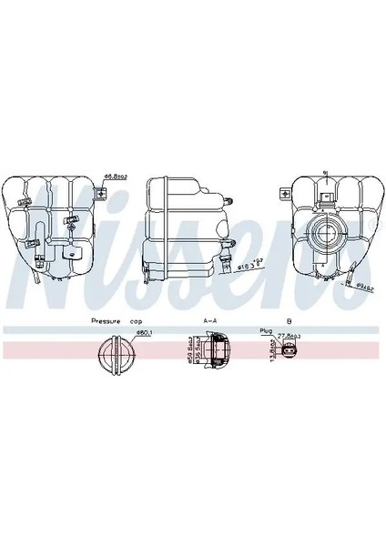 996255 Yedek Su Deposu 7P0121407 7P0121407B 95810615100