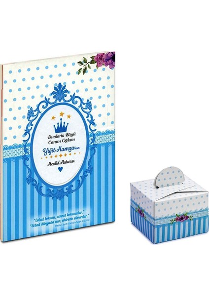 Luxurianthome Kişiye Özel İsimli 64 Sayfa Yasin Kitabı Lokumluk Sünnet Şekeri Mevlüt Hediyesi 30 adet