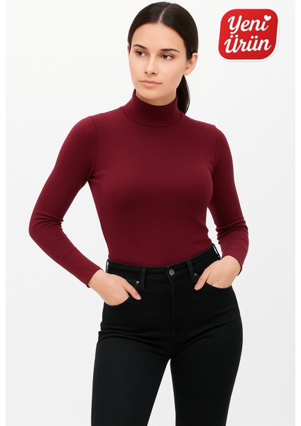 Balıkçı Yaka Uzun Kol Fitilli Bluz