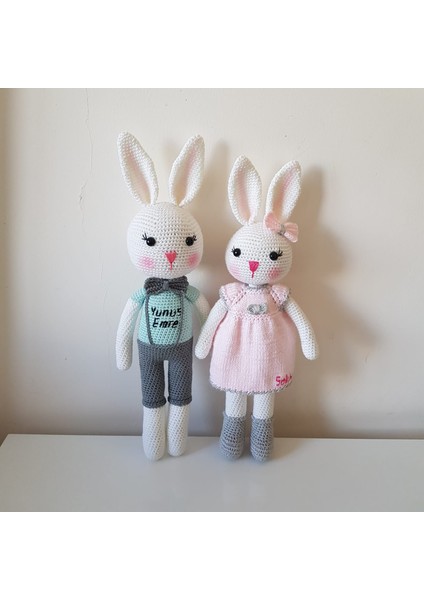 Edi Büdü Tavşanlar Amigurumi Organik Oyuncak