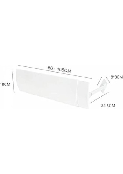 Polham Mobile Yapışkanlı Ayarlanabilir Klima Hava Yönlendirici Aparat Klima Aparatı Siperlik Yön