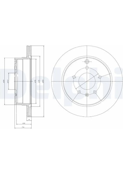 BG4069 Arka Fren Diski 20968395 4801857 4804637 (2 Adet Fiyatıdır)