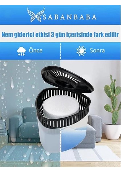 Rutubet Giderici Nem Alma Cihazı Üçgen Kokulu Kokusuz (Naturel)