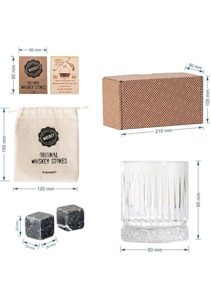 klasik bardağı hediye seti - hediye kutulu 12 parça taşı - babalar ıçin hediye fikri