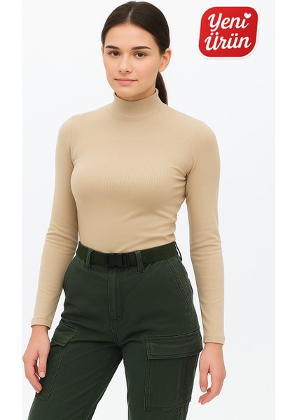 Balıkçı Yaka Uzun Kol Fitilli Bluz