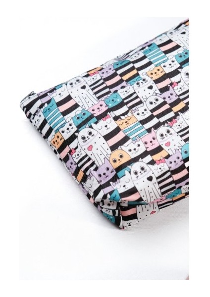 Makyaj Çantası ve Çok Amaçlı El Çantası Kedi Desenli modelleri