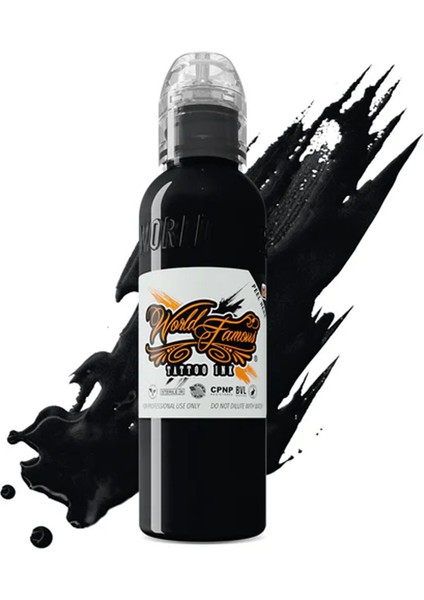 Siyah Dövme Boyası World Famous Ink Legendary Outlining Çizgi Boyası 2oz - 60ML