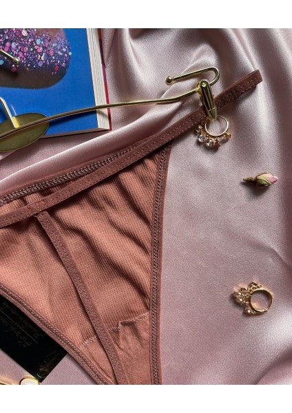 Kadın Vizon Rengi %95 Pamuk Fitilli String indirimleri