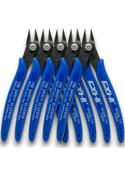 5 Adet - Model 170 Mini Yan Keski Elektronikçi Tip Hassas ve Dip Kesimler