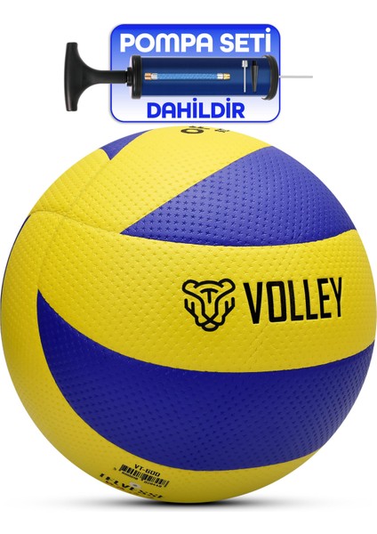 Sert Zemin Voleybol Topu Pompalı Set 8 Panel Sert Deri Iç-Dış Mekan Uygun Dayanıklı VT600