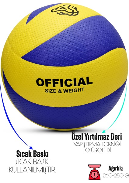Sert Zemin Voleybol Topu Pompalı Set 8 Panel Sert Deri Iç-Dış Mekan Uygun Dayanıklı VT600 modelleri