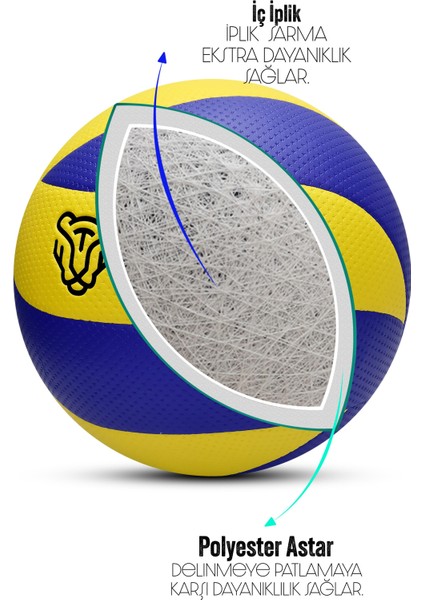 Sert Zemin Voleybol Topu Pompalı Set 8 Panel Sert Deri Iç-Dış Mekan Uygun Dayanıklı VT600 fırsatları