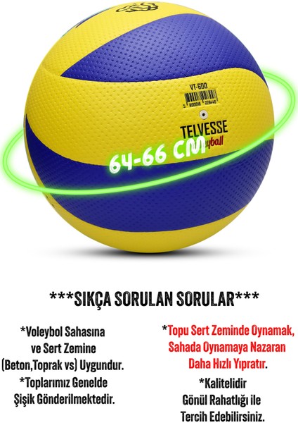 Sert Zemin Voleybol Topu Pompalı Set 8 Panel Sert Deri Iç-Dış Mekan Uygun Dayanıklı VT600 indirimleri