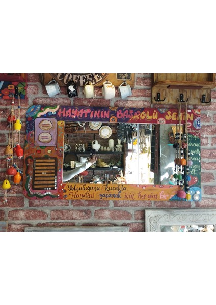 Taşlı Yazılı Dekoratif Duvar Aynası fiyatları