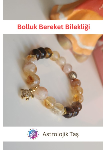 Kadın Bolluk Bereket Bilekliği - Doğal Taş - Para - Bereket - Başarı - Mutluluk fırsatları