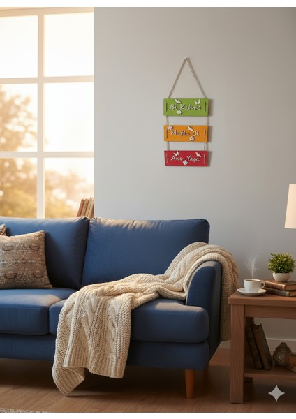 Kaletreewood 3 Lü Renkli Mdf Duvar Süsü Bi Kahve fırsatları